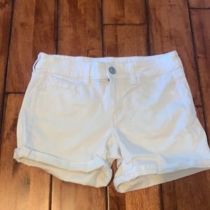 American Eagle white denim shorts